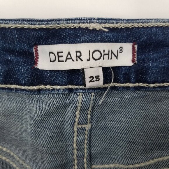 Dear John Women's Size 25 Jeans Gisele High Waisted Skinny Raw Hem Step Hem - Picture 8 of 10